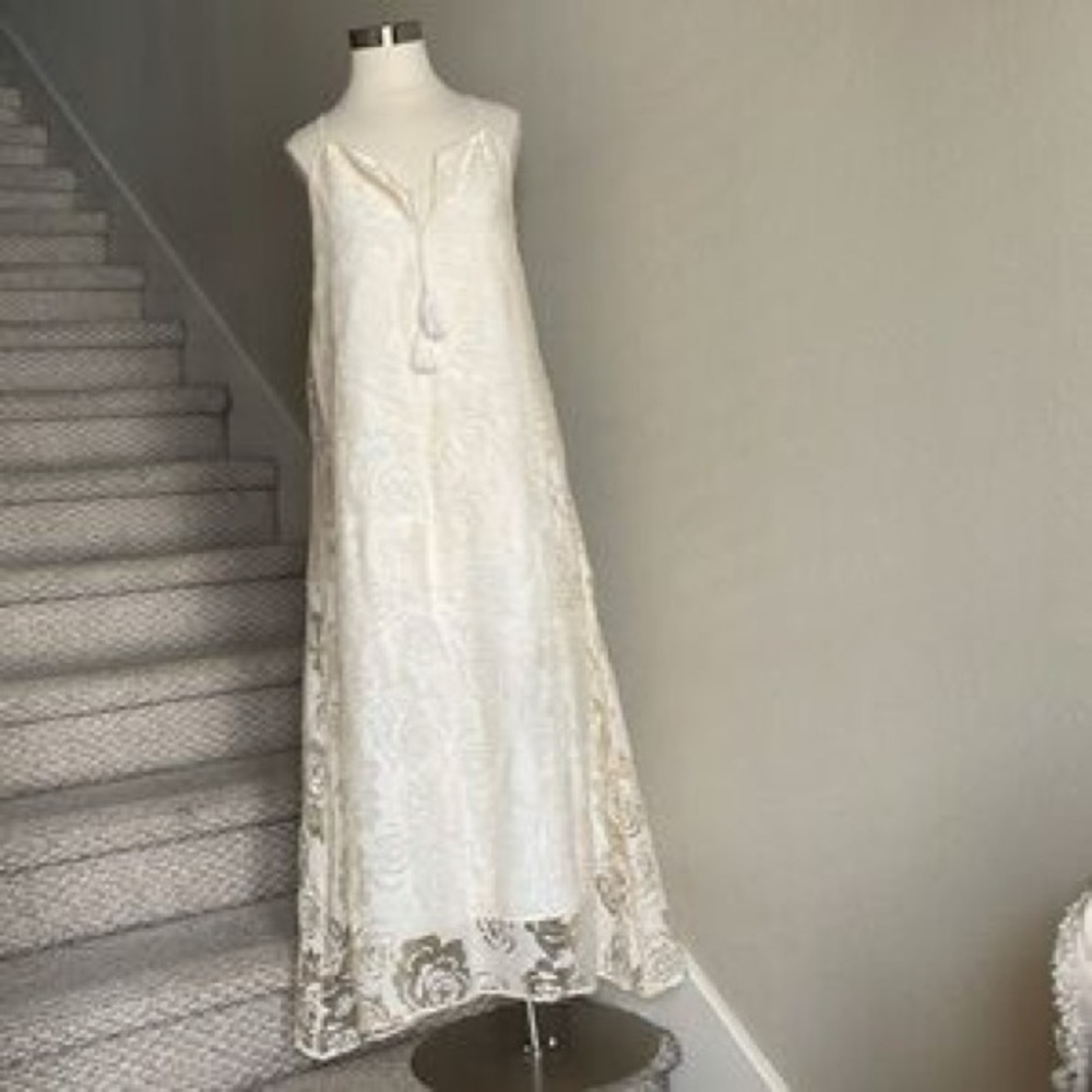 Karma Cream High Low Lace Dress